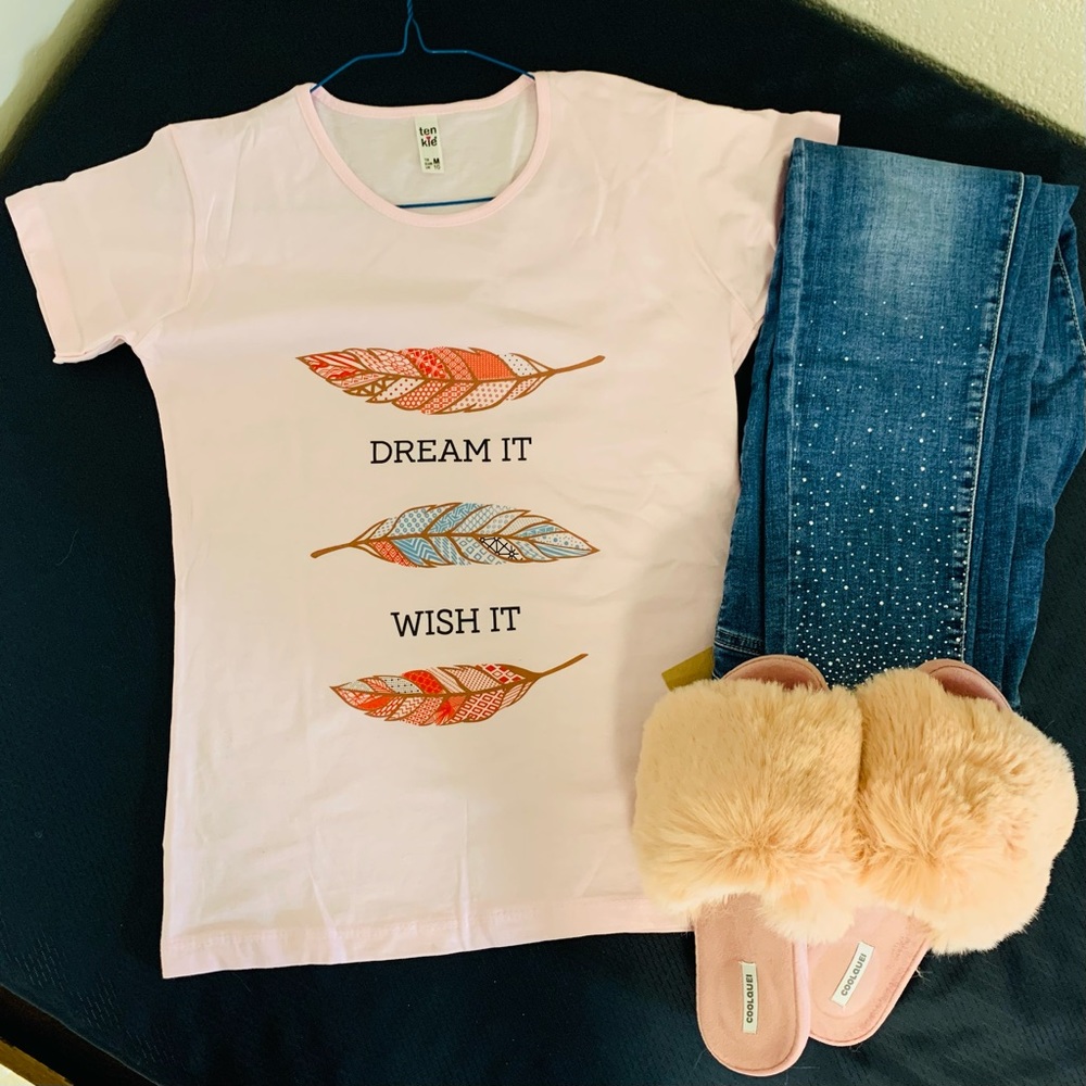 Tenkie Dream It Wish It Baby Pink T-Shirt
